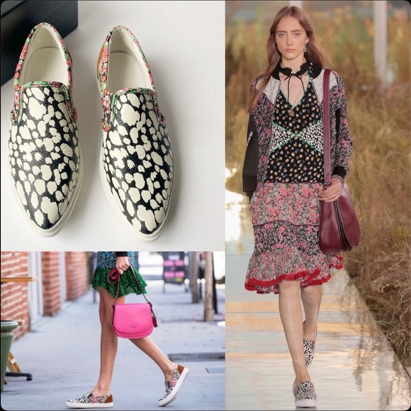 COACH  Limited Edition Fashion Week Floral Mules 7 - Picture 1 of 7